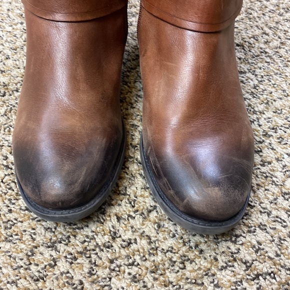 Vince Camuto Beatrix Distressed Leather Riding Boots - Picture 4 of 15